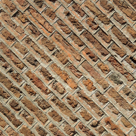 Diagonal brick wallの写真素材