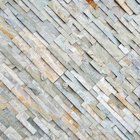diagonal stone wallの写真素材