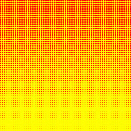 Orange halftone on yellow backgroundの写真素材