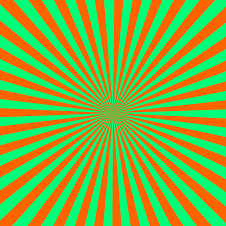 Orange and green color burst backgroundの写真素材