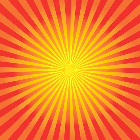 Orange Sun Sunburst Patternの写真素材