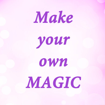 Make your own magic quote on pastel bokeh background