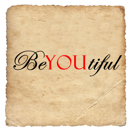 Inspirational motivating quote on old paper backgroundの写真素材