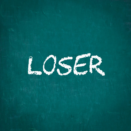 LOSER written on chalkboardの写真素材