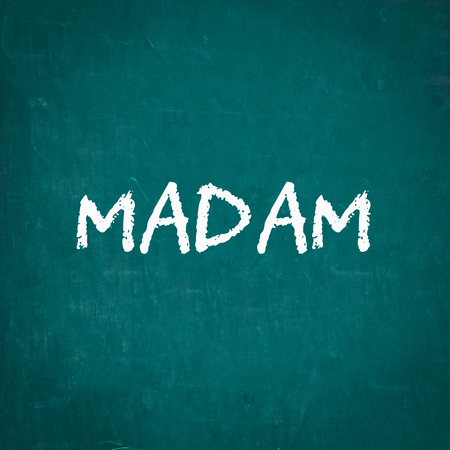 MADAM written on chalkboardの写真素材