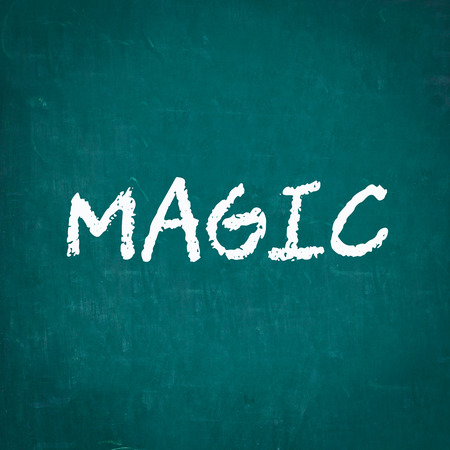 MAGIC written on chalkboardの写真素材