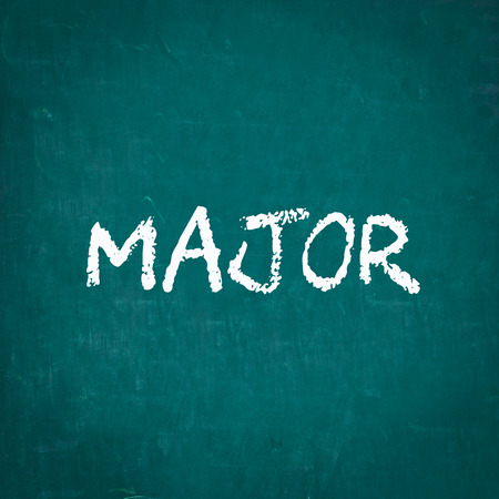MAJOR written on chalkboardの写真素材