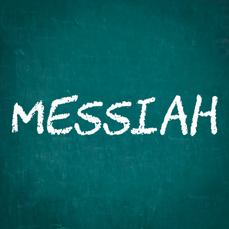 MESSIAH written on chalkboardの写真素材