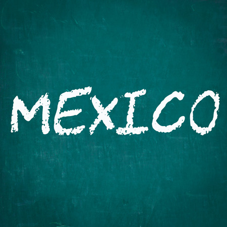 MEXICO written on chalkboardの写真素材