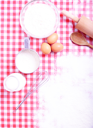 Baking table in kichenの写真素材