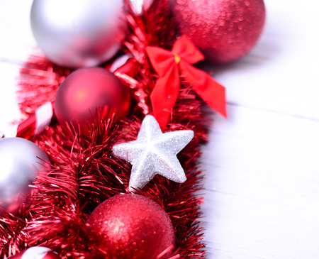 Christmas ornament on white backgroundの写真素材