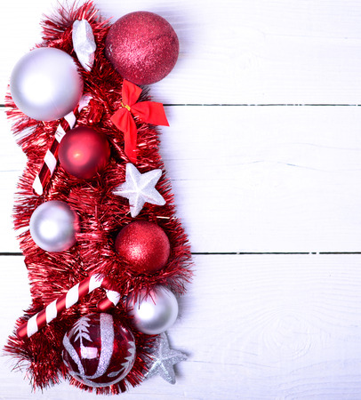 Christmas ornament on white backgroundの写真素材