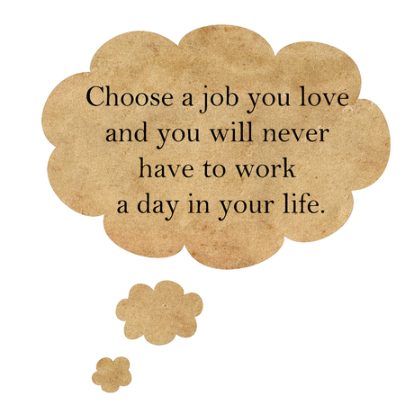 Inspirational quote by Confucius on speech bubble paperの写真素材