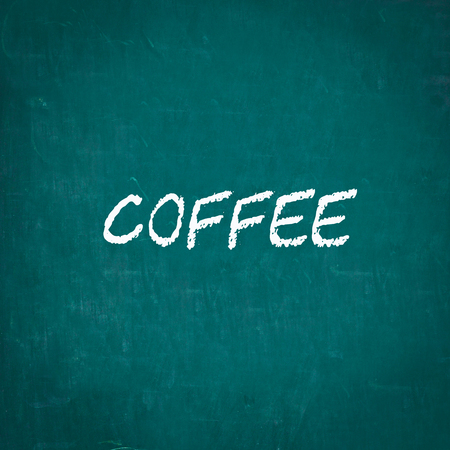 COFFEE written on chalkboardの写真素材