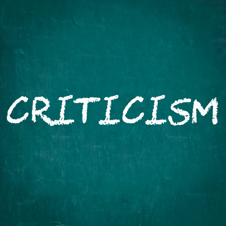 CRITICISM written on chalkboardの写真素材