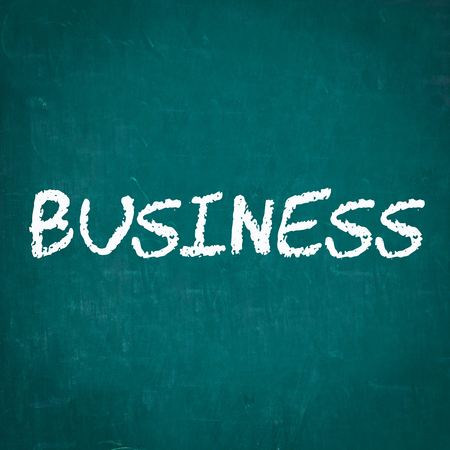 BUSINESS written on chalkboardの写真素材