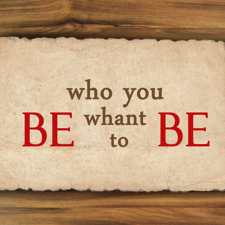 Inspirational quote on  grunge paper against wood backgroundの写真素材