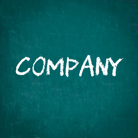 COMPANY written on chalkboardの写真素材