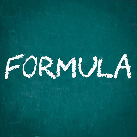 FORMULA written on chalkboardの写真素材
