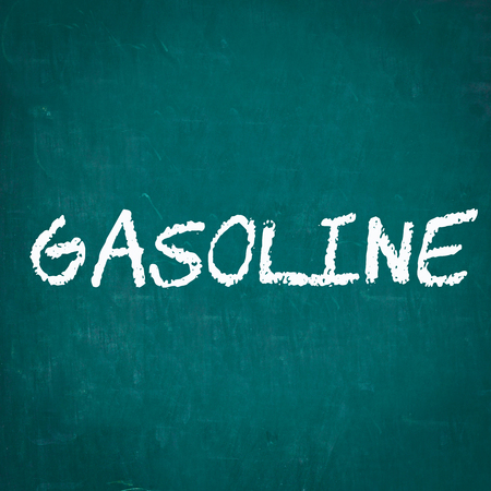 GASOLINE written on chalkboardの写真素材