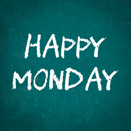 HAPPY MONDAY written on chalkboardの写真素材