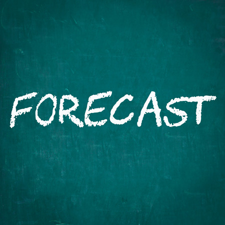 FORECAST written on chalkboardの写真素材