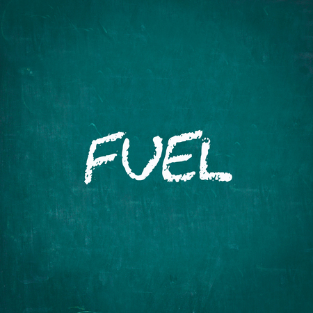 FUEL written on chalkboardの写真素材