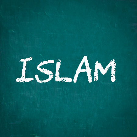 ISLAM written on chalkboardの写真素材