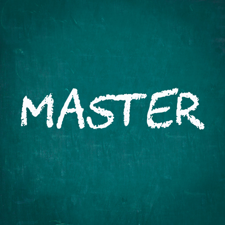 MASTER written on chalkboardの写真素材