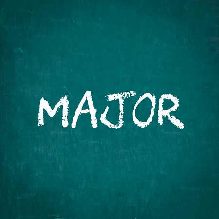 MAJOR written on chalkboardの写真素材