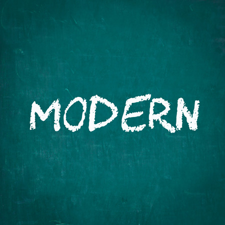 MORERN written on chalkboardの写真素材