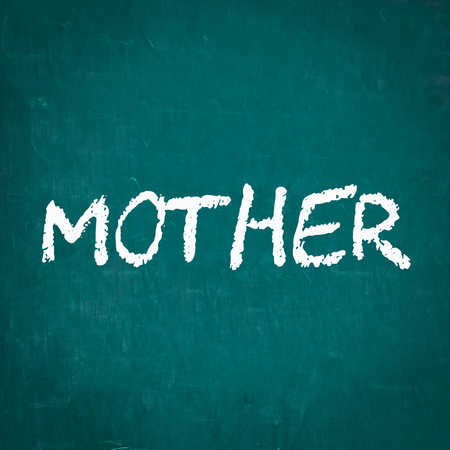 MOTHER written on chalkboardの写真素材