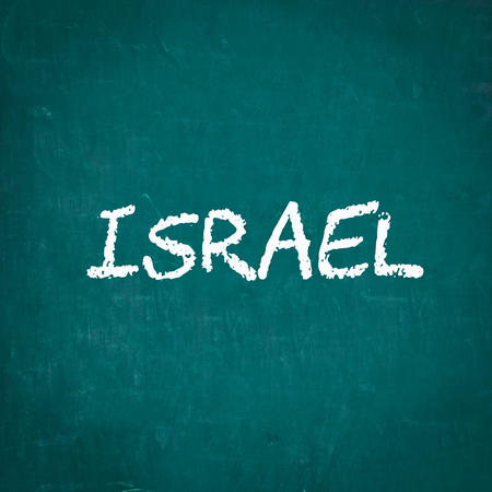 ISRAEL written on chalkboardの写真素材