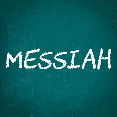 MESSIAH written on chalkboardの写真素材