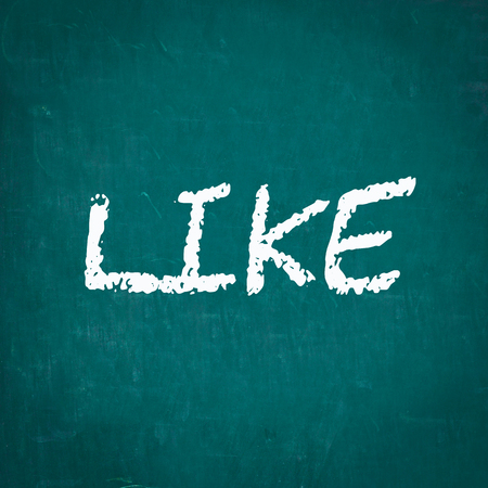 LIKE written on chalkboardの写真素材