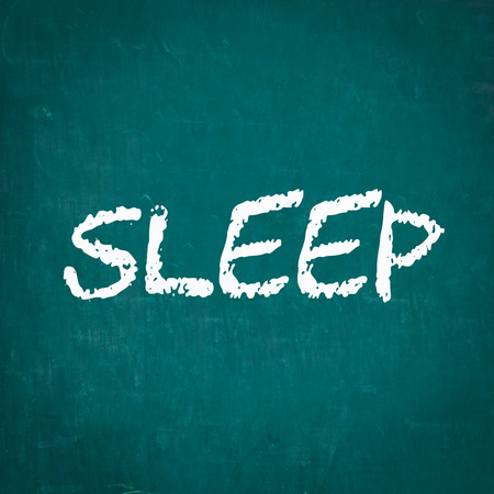 SLEEP written on chalkboardの写真素材