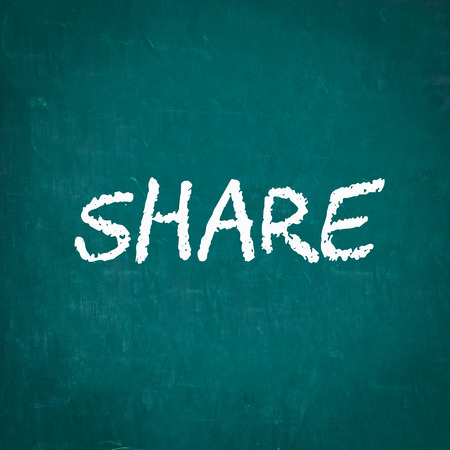 SHARE written on chalkboardの写真素材