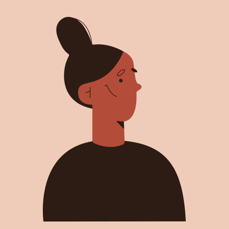 female user icon-girl icon-businesswoman sign-human illustration-community vector flat illustrationのイラスト素材