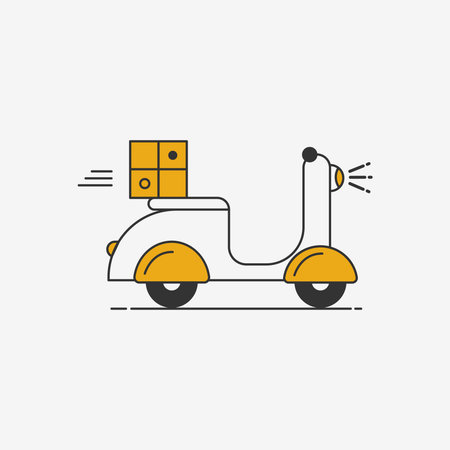 Express delivery ride motorcycle icon symbol,flat design for apps and websites, isolated on white background,vectorのイラスト素材