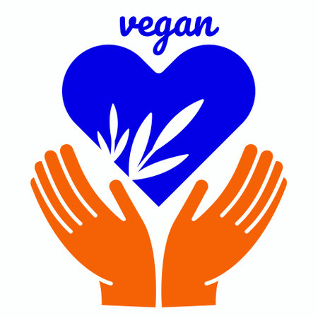 vegan icon. Bio, ecology and organic logo and badge, label.Vector illustration.のイラスト素材