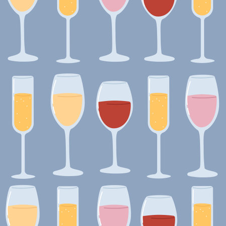 Seamless pattern with wine.template for bar,wineryのイラスト素材