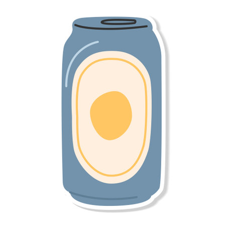 Sticker can aluminium isolated vector.Drink iconのイラスト素材