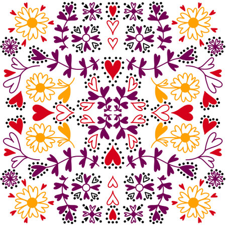 Pattern with hearts for valentines day. Vector seamless pattern. Vector illustrationのイラスト素材