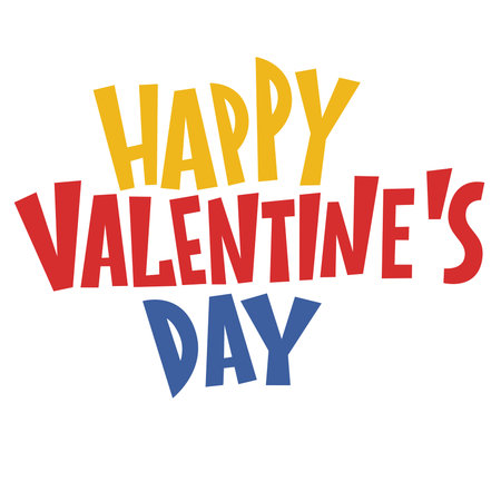 Vector lettering about love. Valentines Day. happy Valentines day. Vector illustrationのイラスト素材