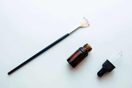 brush and bubble with himmise peeling. Cosmetology and spa conceptの写真素材