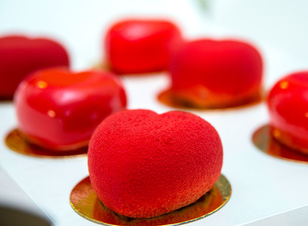 Beautiful heart love cake.の写真素材