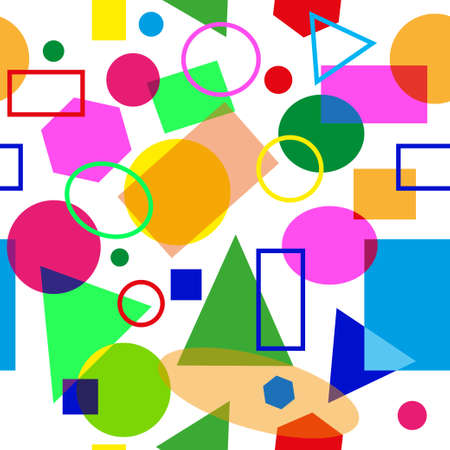 geometry, geometric seamless pattern, color geometryのイラスト素材