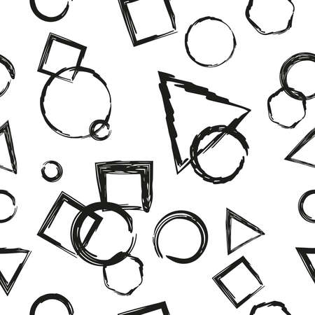 seamless pattern of geometric shapes, geometric pattern, seamless geometric pattern, seamless background of geometric shapesのイラスト素材