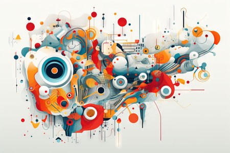 AI Art Magical World Abstract Creative Modern Generative AIの素材