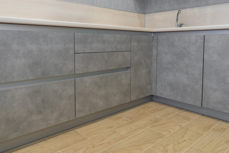 kitchen living room loft room furniture appliances refrigerator oven cookerの写真素材